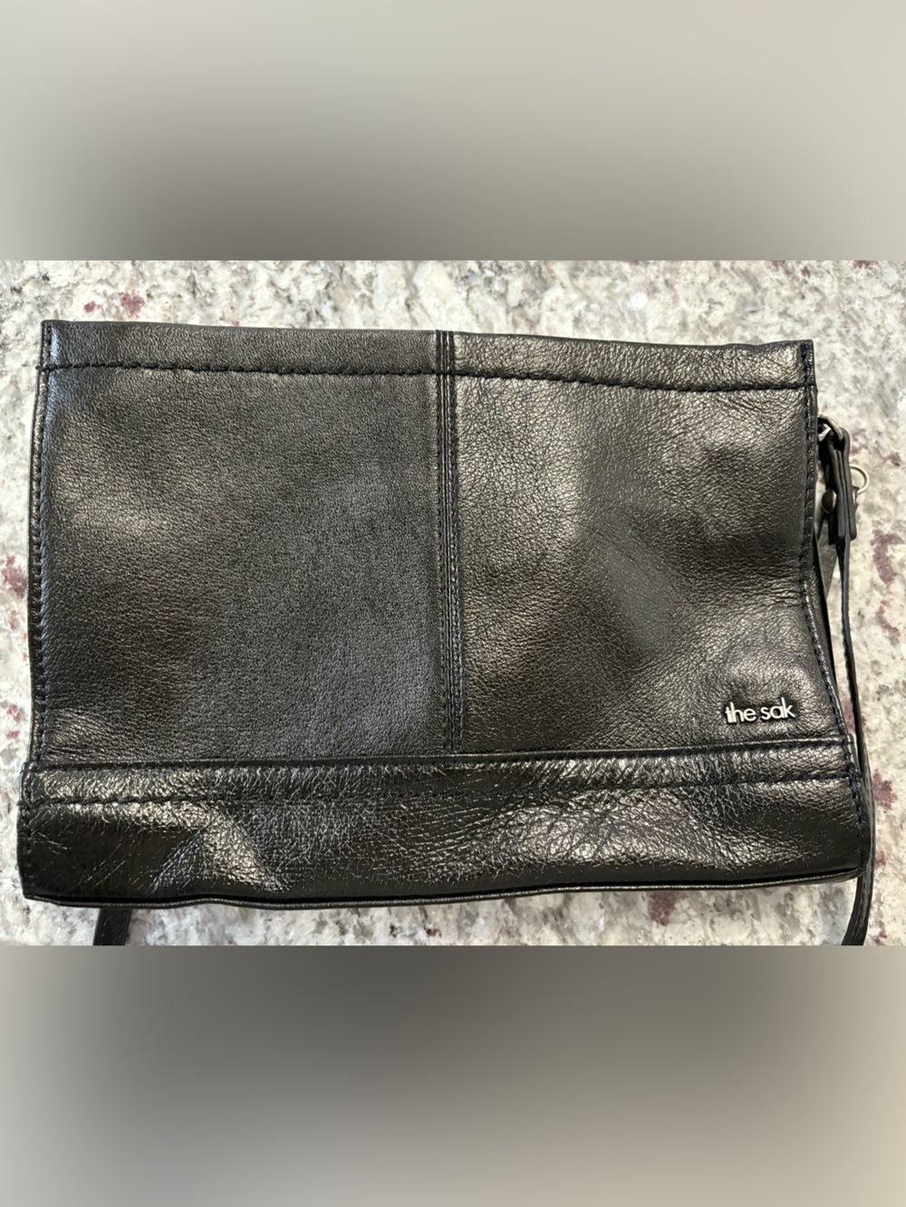 The Sak Black Leather Crossbody Bag